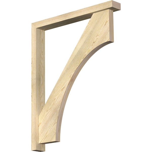 Ekena Millwork Westlake Block Rough Sawn Bracket w/ Offset Brace, Douglas Fir, 4"W x 32"D x 40"H BKT0402X32X40WTL05RDF - main